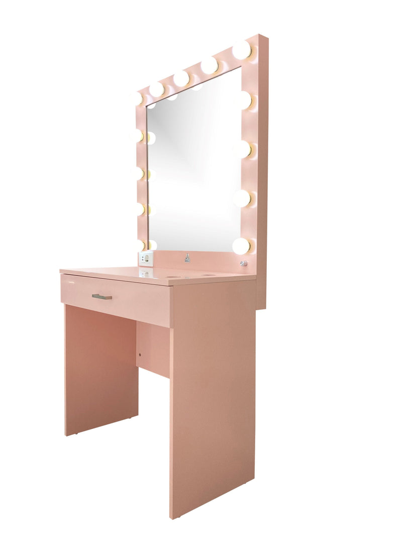 Hollywood dressing table with light - Backstage Vanity - Pink