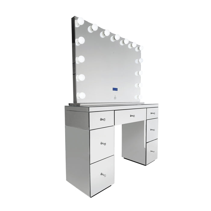 Hollywood dressing table with light, Speakers & Bluetooth - Glam X Cinderella